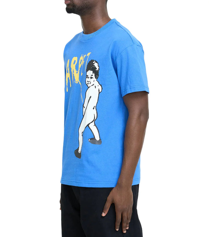 Carpet Company Kid Peeing T-Shirt Blue