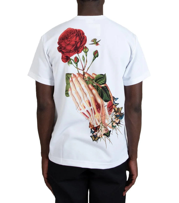 CdG Homme Plus Praying Hands T-Shirt White | SOMEWHERE