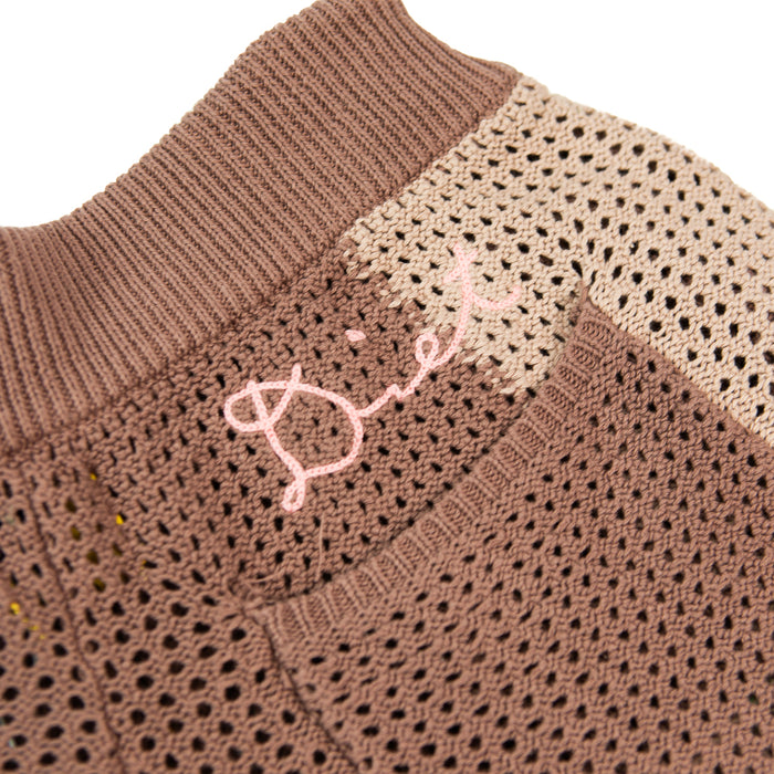 Checker Crochet Short (Mauve)