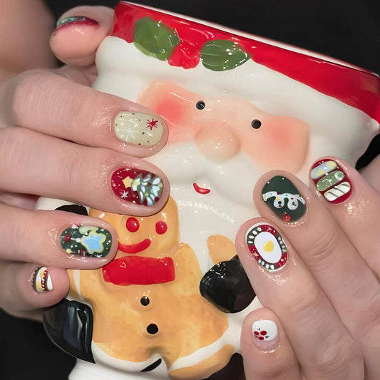 Christmas Press On Nail Rage