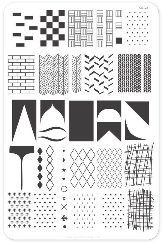 CJS-022 The Essentials | Clear Jelly Stamping Plate
