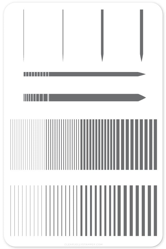 CJS-052 Lines |  Clear Jelly Stamping Plate