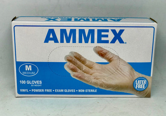Clear Vinyl Latex Free Gloves - MEDIUM - Palms Fashion Inc.