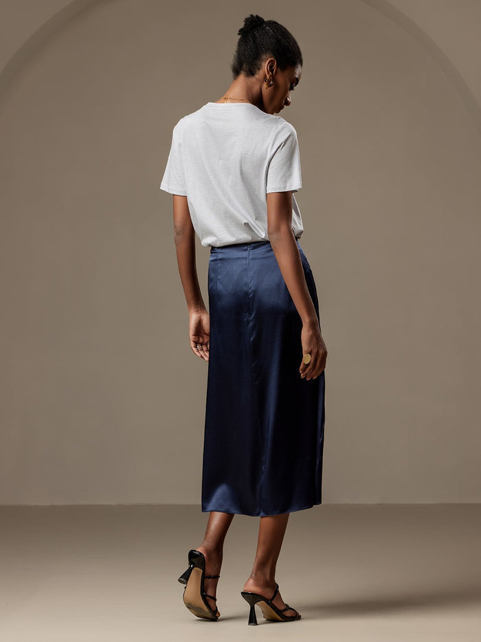 [Dark Blue] SilkSilky  Skirt 002