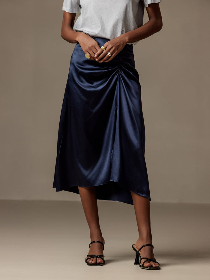 [Dark Blue] SilkSilky  Skirt 003