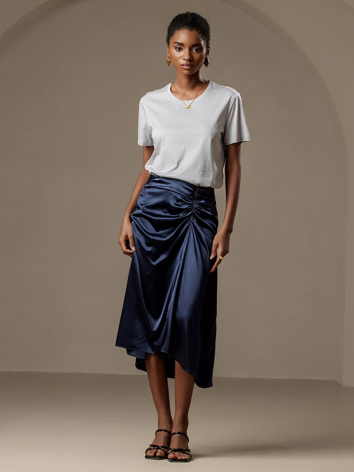 [Dark Blue] SilkSilky  Skirt 006