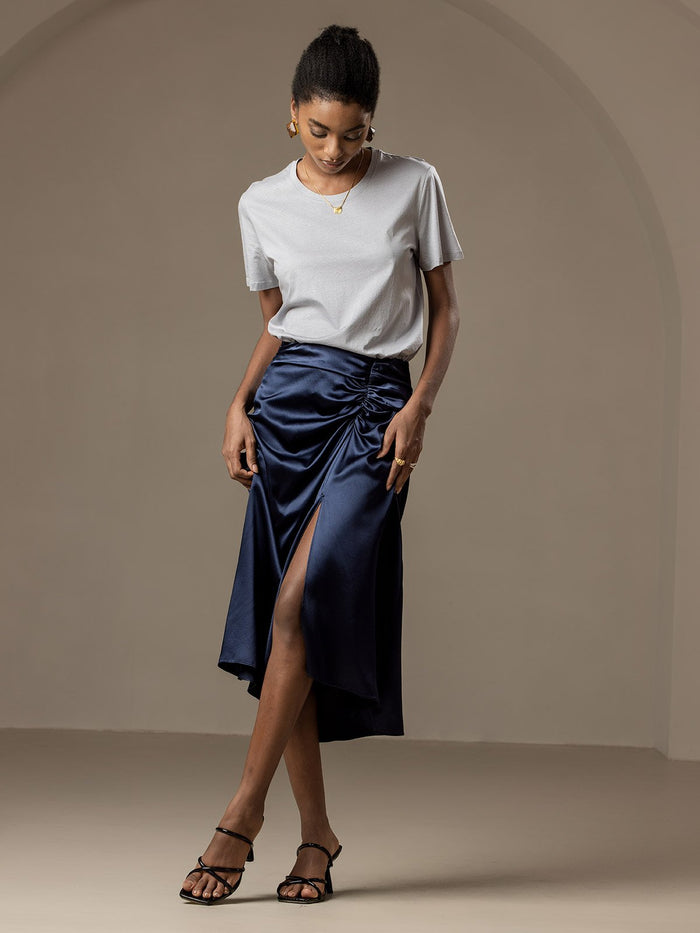 [Dark Blue] SilkSilky  Skirt 007