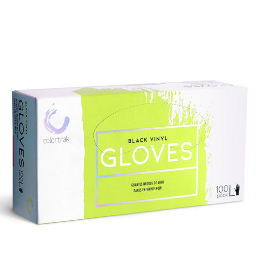 Colortrak Disposable Black Vinyl Gloves Powder Free 100 Count - S, M, L, XL - Palms Fashion Inc.