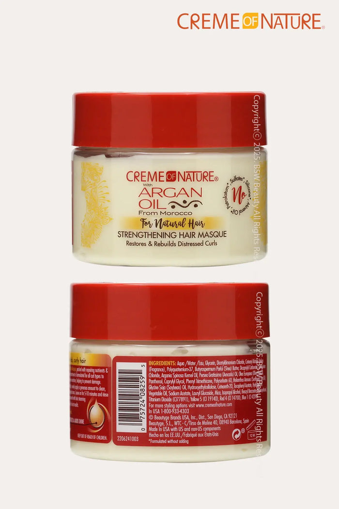 CREAM OF NATURE ARGAN OIL FOR NATURAL HAIR STRENGTHEN HAIR MASQUE 11.5oz - BSW BEAUTY CANADA