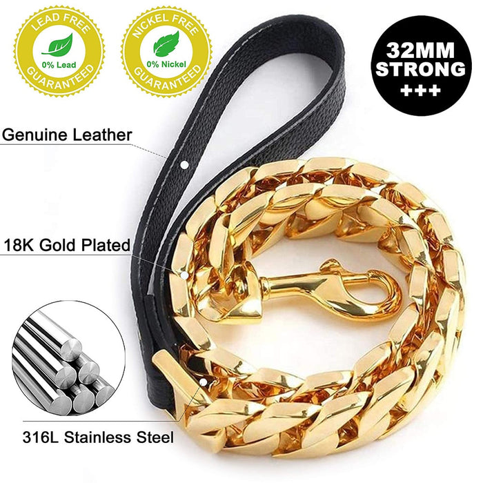 Cuban Link Chain Dogs Leash