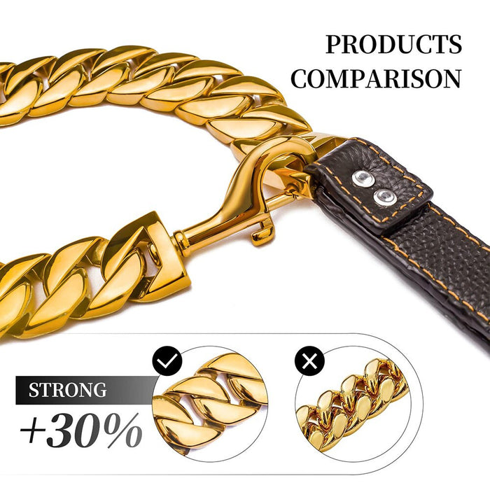 Cuban Link Chain Dogs Leash