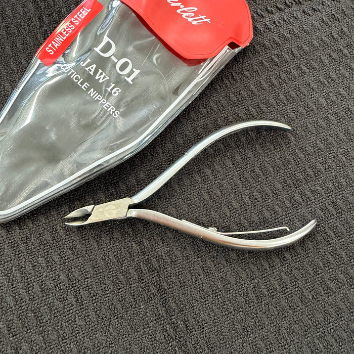 Cuticle Nippers - Stainless Steel - D01 Square Head - Jaw 16 or Jaw 14
