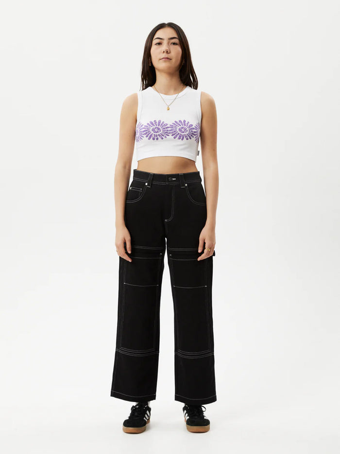 Daisy - Recycled Cropped Singlet | White-Image 4
