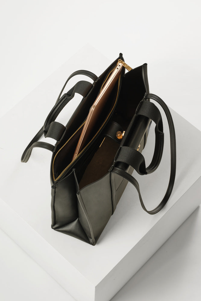 Darcy Black Laptop Tote