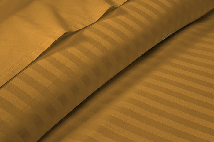 Dark golden Stripe Split Sheets Set