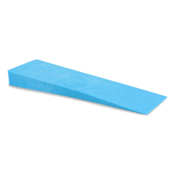Large blue demolding wedge.