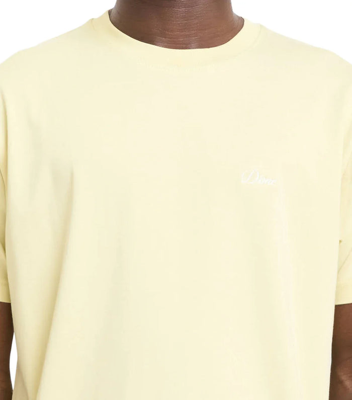 Dime Cursive Small Logo T-Shirt Cream