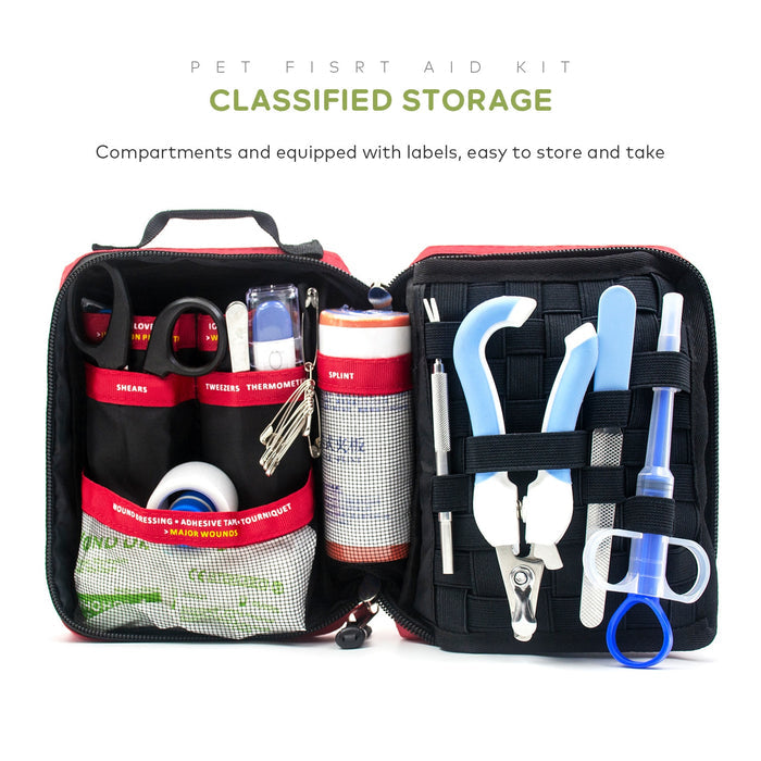 Dog First Aid Kit 160pcs Medical Case
