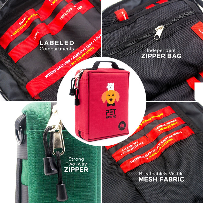 Dog First Aid Kit 160pcs Medical Case