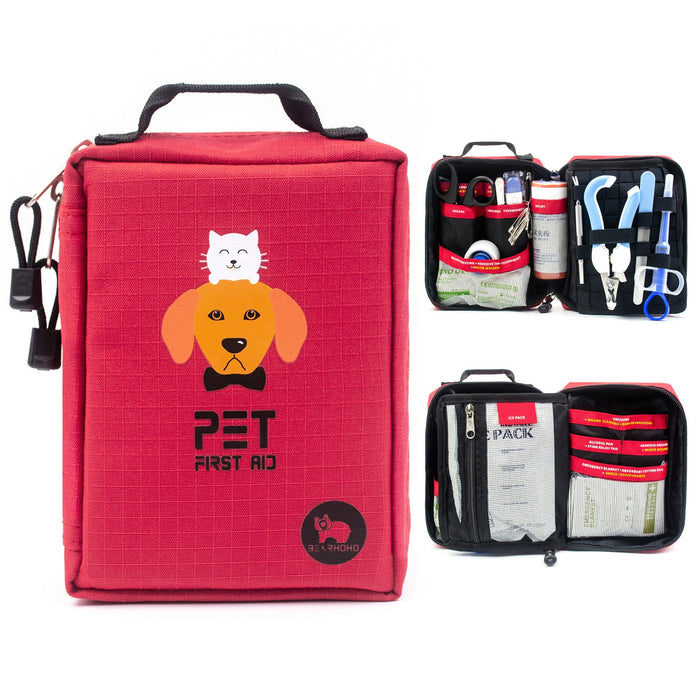 Dog First Aid Kit 160pcs Medical Case