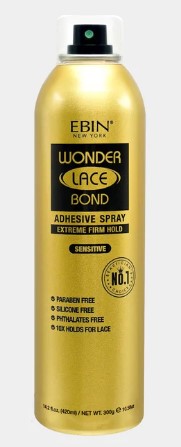 EBIN WONDER LACE BOND WIG ADHESIVE SPRAY - SENSITIVE - 3 SIZE - Palms Fashion Inc.