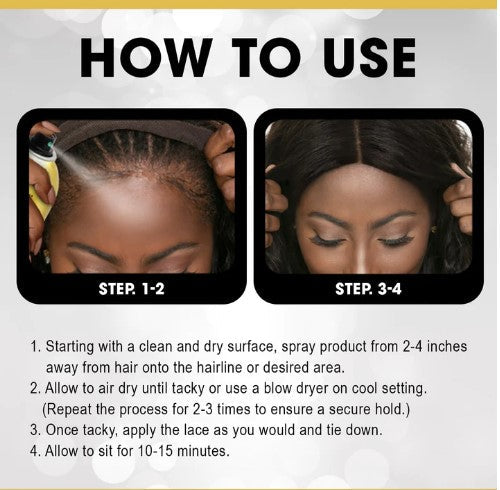 EBIN WONDER LACE BOND WIG ADHESIVE SPRAY - SENSITIVE - 3 SIZE - Palms Fashion Inc.