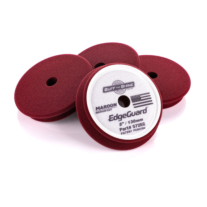 5 Inch / Pack of 4 / Maroon - Medium Cut
