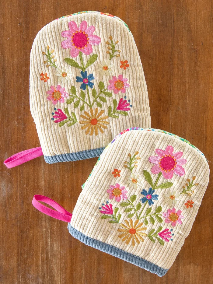 Embroidered Mini Oven Mitt Set-view 1