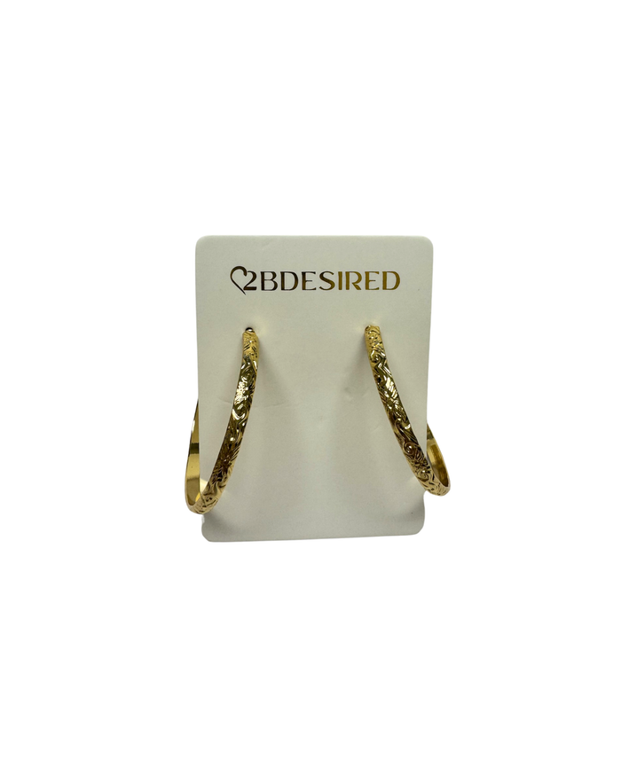 Engraved Hoop Earrings