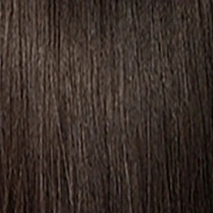 SENSATIONNEL Butta Lace Unit 10 wig close up dark brown straight hair texture for natural look