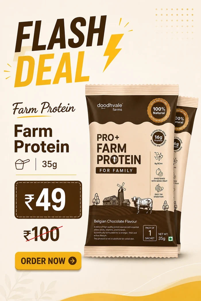 Flash Sale - PRO+ Farm Protein For Family - Belgian Chocolate - 16g/scoop