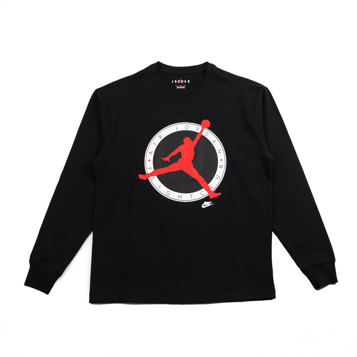 Jordan Flight Club Long Sleeve T-Shirt (Black/University Red)