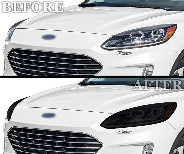 Full Headlight Taillight Precut Smoked PPF Tint Kit Overlay Film Fits Ford Escape 2020 - 2022 - Bogar Tech Designs