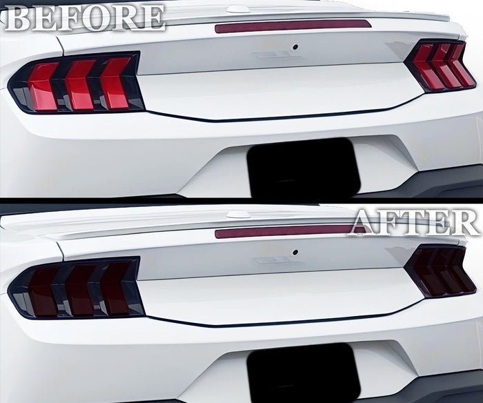 Full Headlight Taillight Precut Smoked PPF Tint Kit Film Overlay Fits Ford Mustang 2024 - 2025 - Bogar Tech Designs