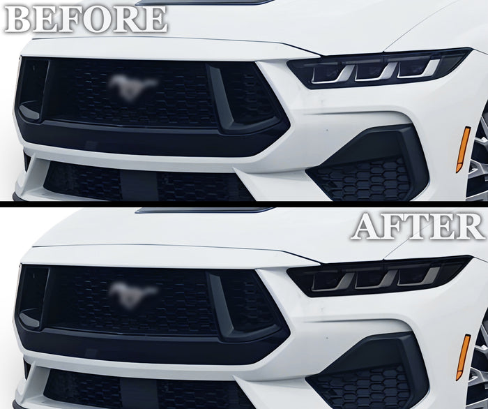 Full Headlight Taillight Precut Smoked PPF Tint Kit Film Overlay Fits Ford Mustang 2024 - 2025 - Bogar Tech Designs