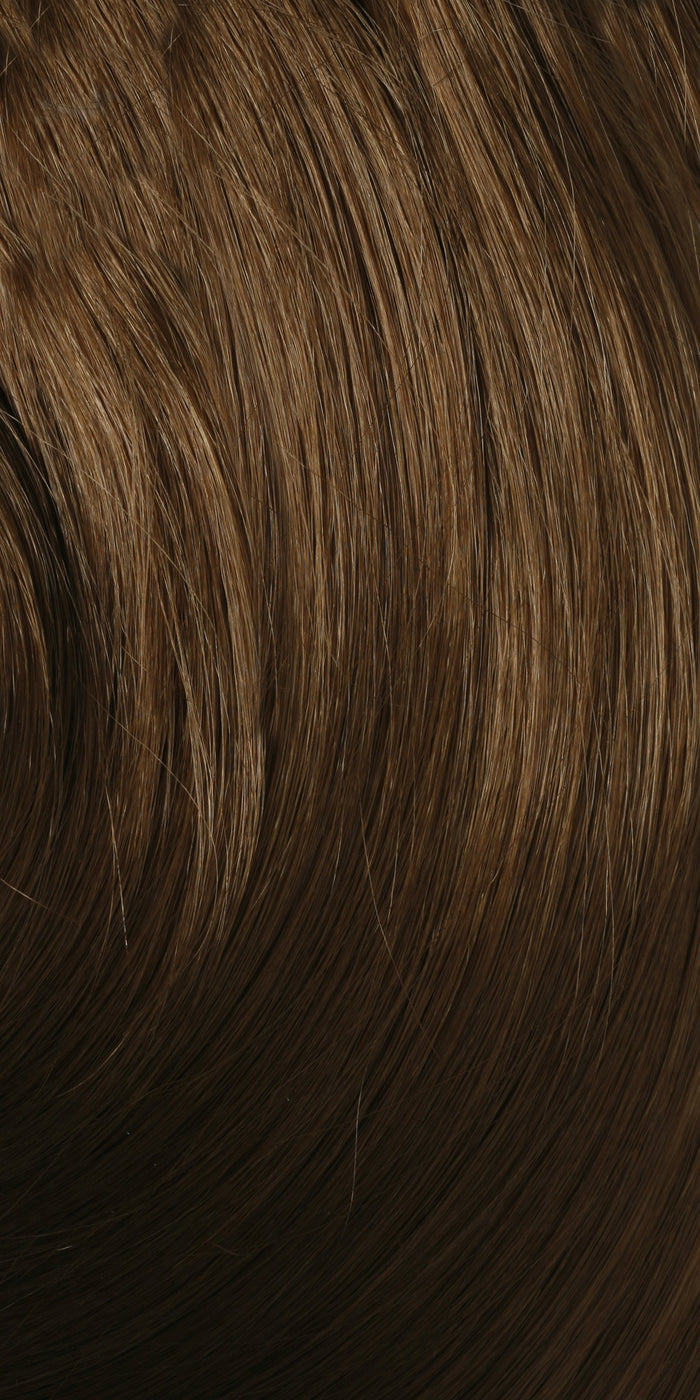Close-up of SHAKE N GO Freetress Gogo Curl 12 inch braid showing brown hair texture