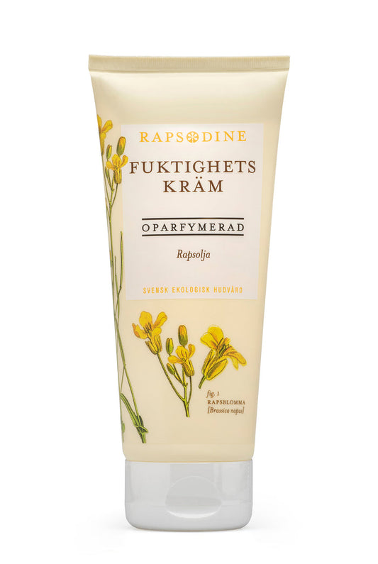 Svensk, ekologisk och vegansk fuktighetskräm, oparfymerad, 200 ml från Rapsodine