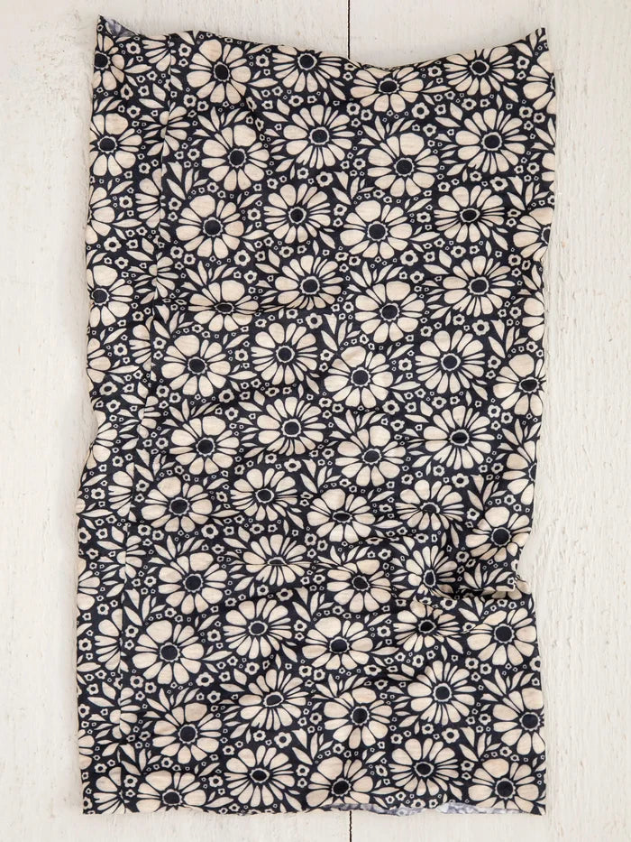 Full Boho Bandeau® Headband - Black White Daisies-view 5