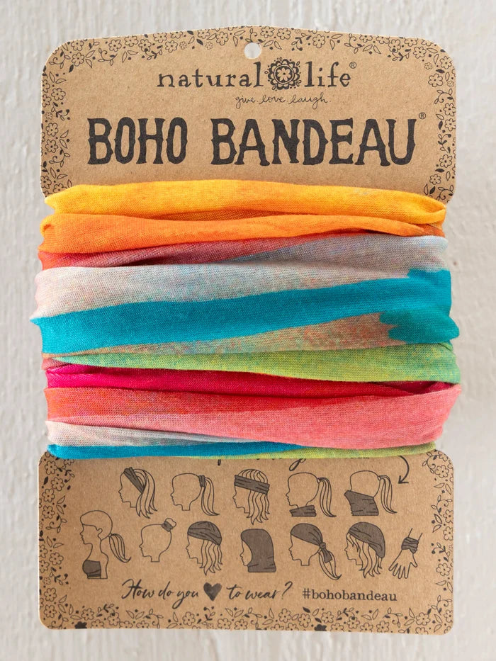 Full Boho Bandeau® Headband - Rainbow Ombre-view 1