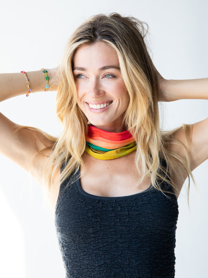 Full Boho Bandeau® Headband - Rainbow Ombre-view 5