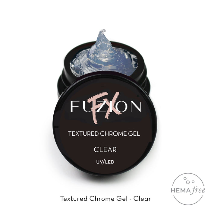 FX Textured Chrome Gel | Clear 8g Jar | Fuzion