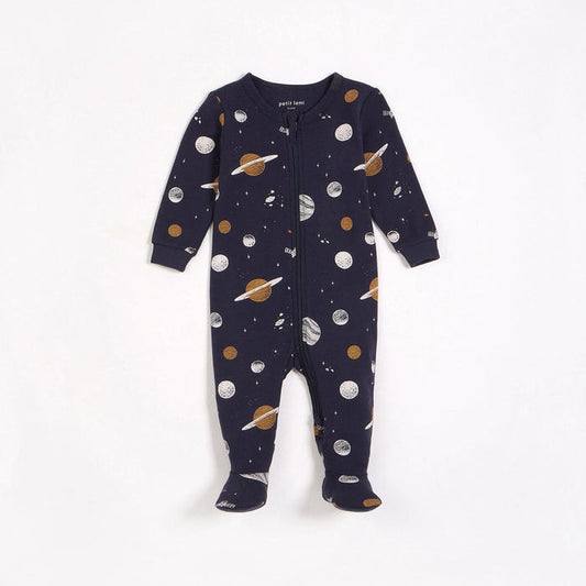 Galaxy Print on Navy Night Sleeper | Petit Lem - Jenni Kidz