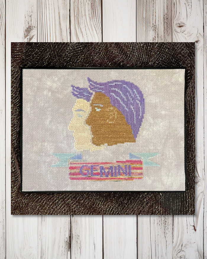 Gemini Cross Stitch Pattern (Zodiac Series)