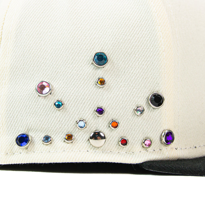 Gemstone Cincinnati Bearcats Mascot Fitted Cap (Chrome/Black)