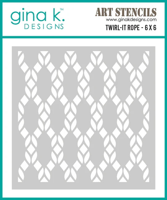 Gina K. Designs - Stencil - Twirl-it-Rope. Available at Embellish Away located in Bowmanville Ontario Canada.