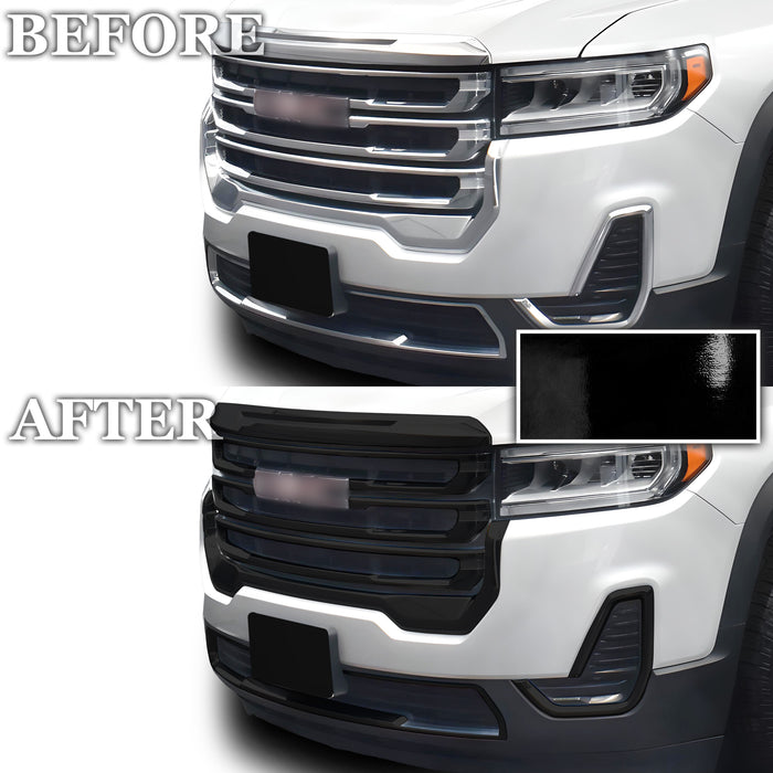 Vinyl Chrome Delete Grille Side Window Blackout Decal Stickers Overlay Film Fits GMC Acadia 2017 - 2023 - Bogar Tech Designs