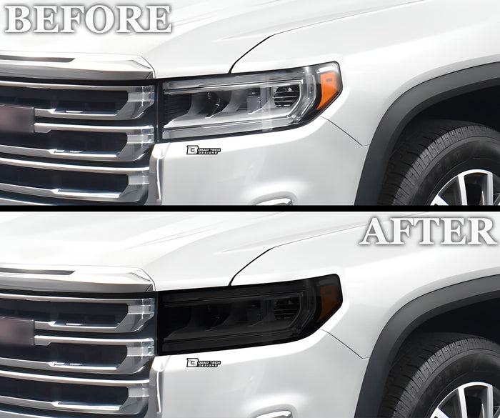 Full Headlight Taillight Precut Smoked PPF Tint Kit Overlay Film Fits GMC Acadia 2020 - 2023 - Bogar Tech Designs