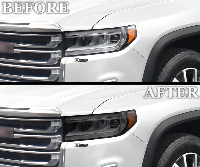 Full Headlight Taillight Precut Smoked PPF Tint Kit Overlay Film Fits GMC Acadia 2020 - 2023 - Bogar Tech Designs