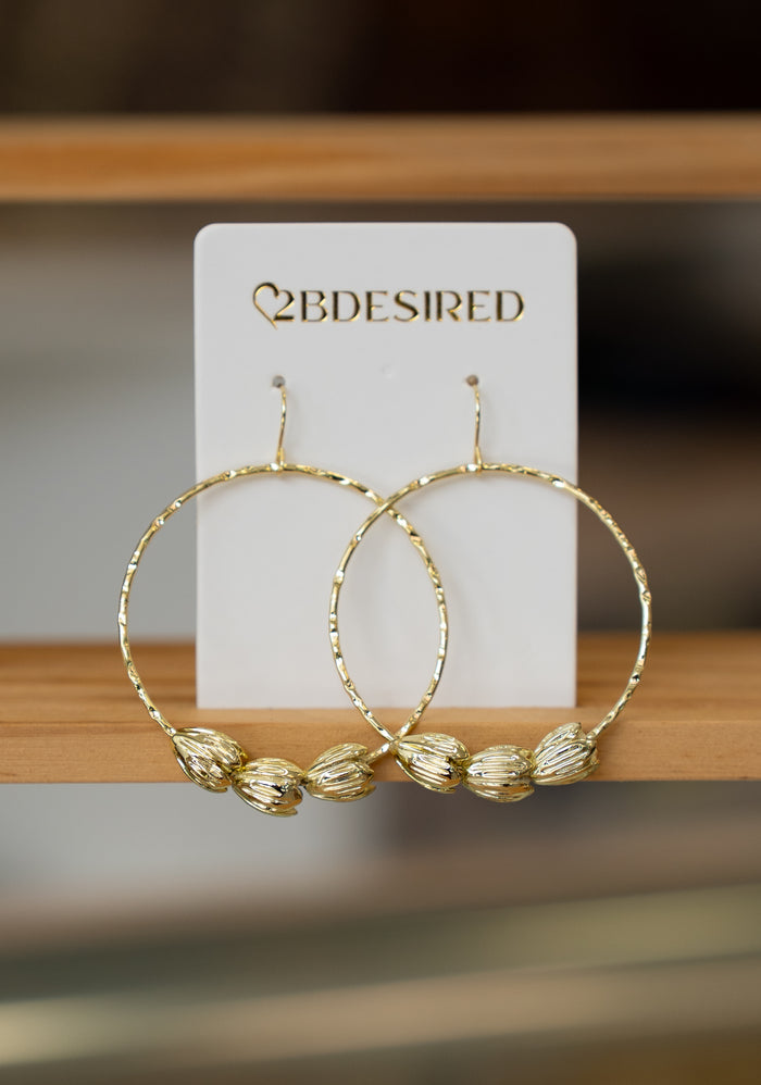 Gold Pikake Earrings