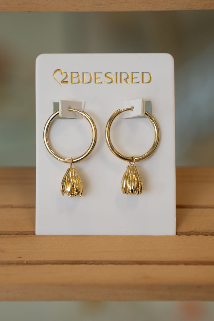 Gold Pikake Earrings